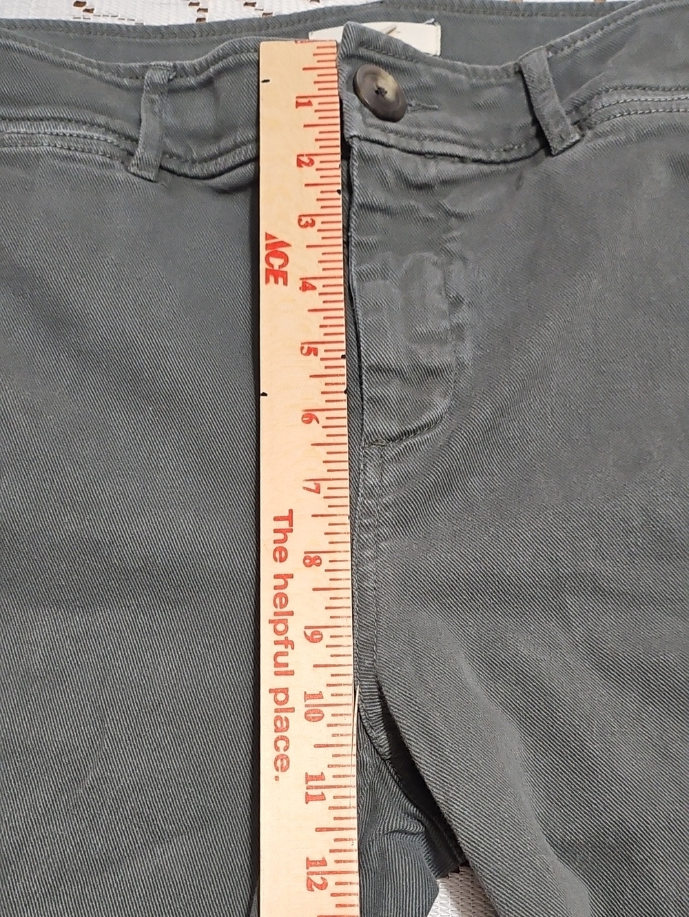 LOFT Gray Denim-Texture Pants - Picture 5 of 12